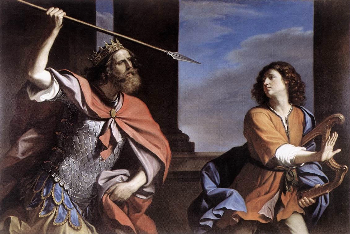 Giovanni Francesco Barbieri, il Guercino - 427, Saul scaccia Davide, Palazzo Barberini (Roma)